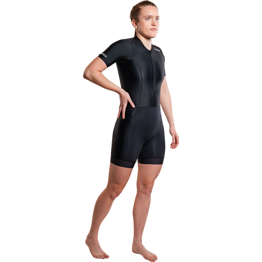 2026 ZONE3 Womens Activate+ Short Sleeve Trisuit TS26WACTP101 - Black